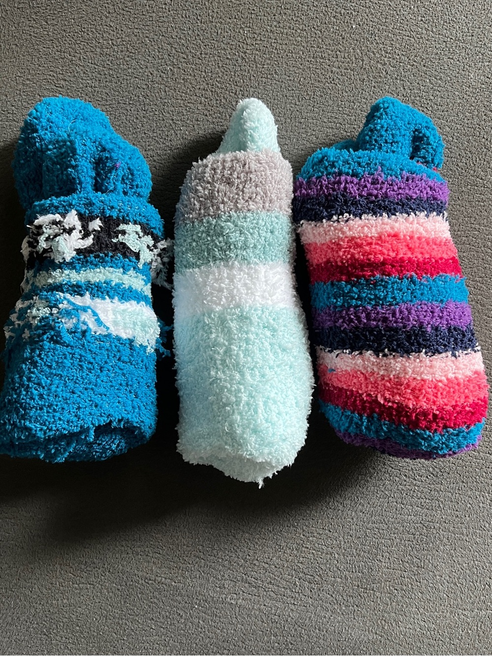 Lot of 3 Fuzzy Sock Pairs - Lightly Used, Like New